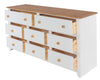 Capri 6+2 Drawer Large Chest White Antique Waxed Pine (DHD) Image 4