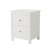 Nairn White 2 Drawer Bedside Cabinet White  (Self Assembly) (DHD)