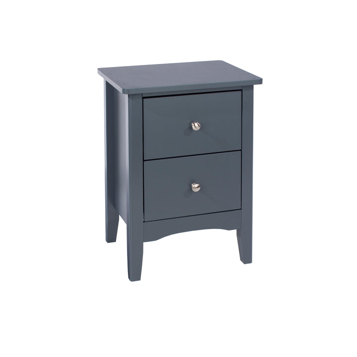 Como Blue 2 Drawer Bedside Cabinet  Blue  (DHD) Image 3