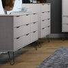 Augusta Grey 3+3 Drawer Wide Chest Of Drawers Grey   (DHD) Image 5