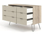 Augusta Driftwood 3+3 Drawer Wide Chest Of Drawers Driftwood  Calico (DHD) Image 4