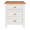 Capri 3 Drawer Bedside Cabinet White Antique Waxed Pine (DHD) Image 2