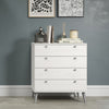 Augusta Curve 4 Drawer Chest White Silver (DHD) Image 3