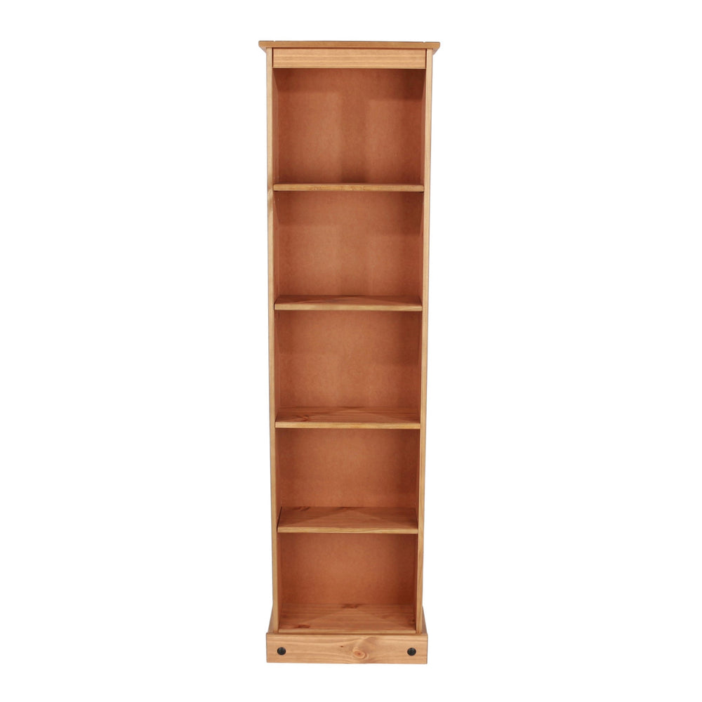 Corona Tall Narrow Bookcase Antique Waxed Pine  (DHD) Image 2