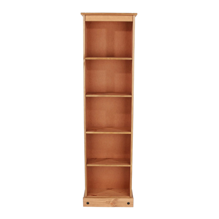 Corona Tall Narrow Bookcase Antique Waxed Pine  (DHD) Image 2