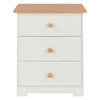 Colorado 3 Drawer Bedside Cabinet  Soft White Oak (DHD) Image 2