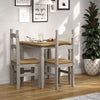 Corona Grey Square Dining Table & 2 Chair Set      Grey Wax Antique Waxed Pine (DHD) Image 2