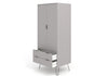 Augusta Grey 2 Door, 2 Drawer Wardrobe Grey   (DHD) Image 4