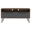 Vegas Wide Screen Tv Rack With 4 Doors Bleached Oak Grey (DHD) Image 2