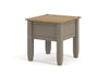 Corona Grey Lamp Table Grey Wax Antique Waxed Pine (DHD) Image 1