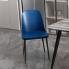 Aspen Duo Chair, Blue Plastic Seat With Black Metal Legs (Pair) Blue Black (DHD) Image 2
