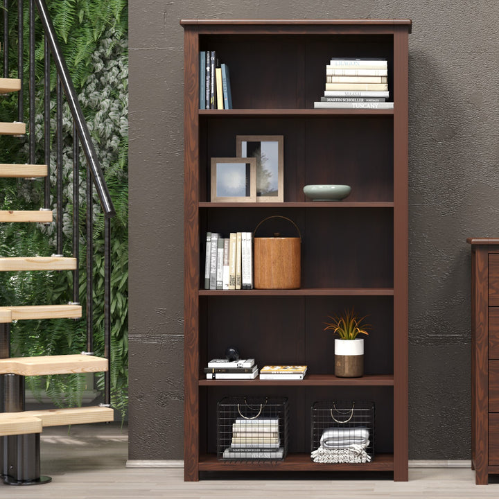 Boston Tall Bookcase  Dark Brown  (DHD) Image 4