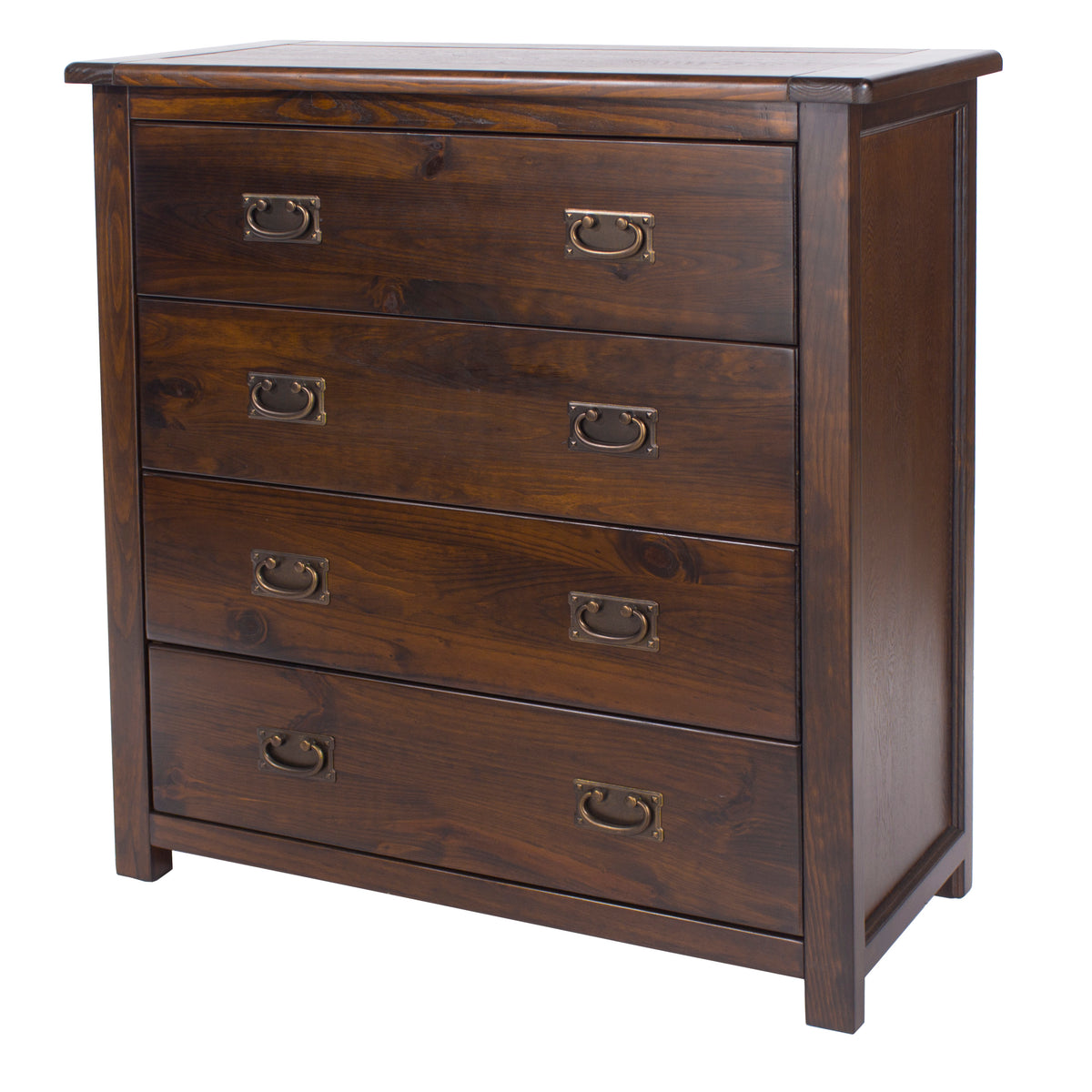 Boston 4 Drawer Chest Dark Brown  (DHD) Image 1