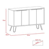 Nevada Large 4 Door Sideboard  Smoked Oak Bleached Grey Oak (DHD) Image 5
