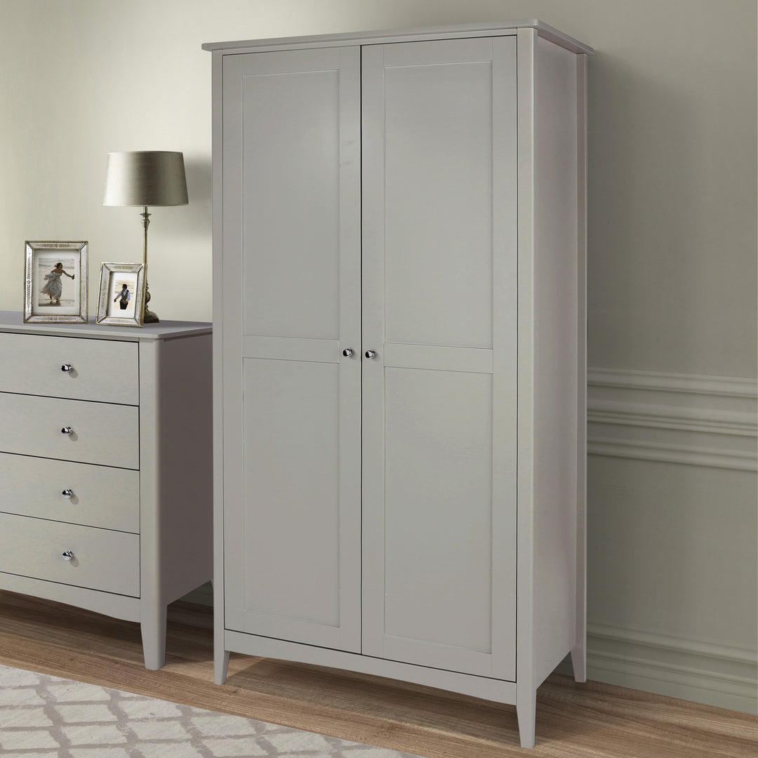 Como Grey 2 Door Wardrobe Grey  (DHD) Image 5
