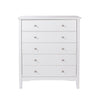 Como White 5 Drawer Chest White  (DHD) Image 2