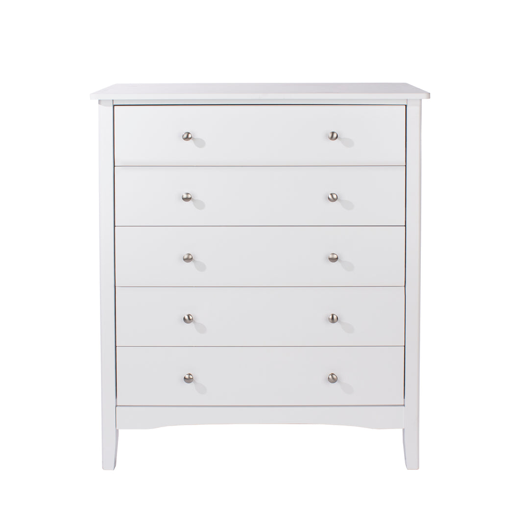 Como White 5 Drawer Chest White  (DHD) Image 2