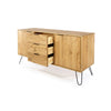 Augusta Pine Medium Sideboard With 2 Doors, 3 Drawers Antique Waxed Pine Black (DHD) Image 4