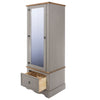 Corona Grey Armoire With Mirrored Door Grey Wax Antique Waxed Pine (DHD) Image 4