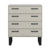 Texas 4 Drawer Chest Of Drawers Grey Waxed Pine Black (DHD) Image 2