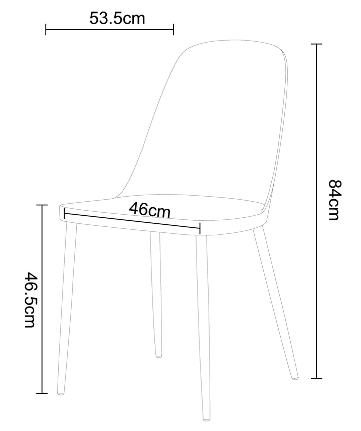 Aspen Duo Chair, Calico Plastic Seat With Black Metal Legs (Pair) Calico Black (DHD) Image 3