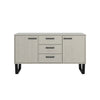 Texas Medium Sideboard With 2 Doors, 3 Drawers Grey Waxed Pine Black (DHD) Image 2