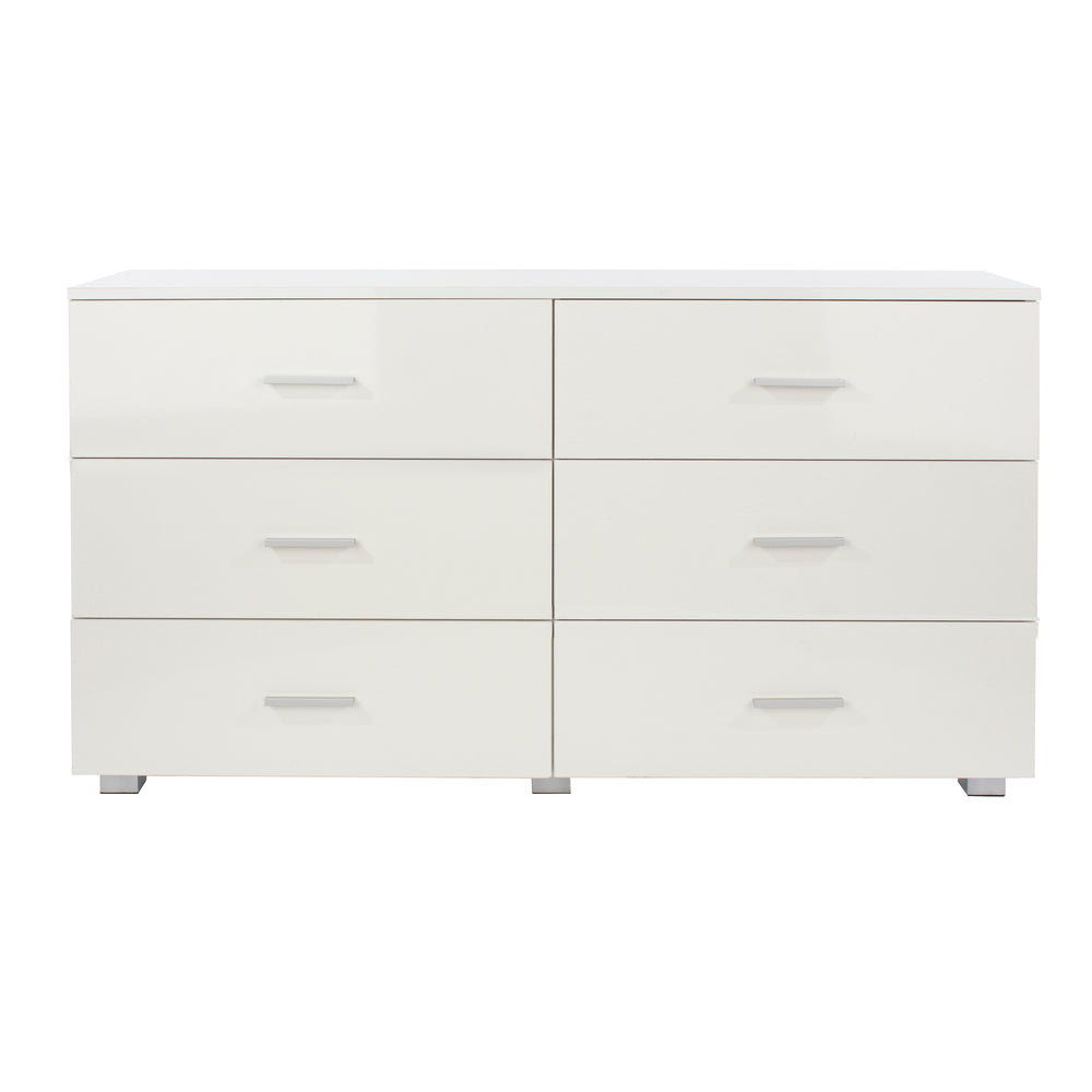 Lido 3+3 Chest Of Drawers White  (DHD) Image 2