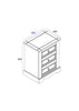 Corona Grey 3 Drawer Bedside Cabinet  Grey Wax Antique Waxed Pine (DHD) Image 6