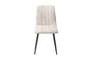 Aspen Straight Stitch Natural Dining Chair, Black Tapered Legs (Pair) Natural Black (DHD) Image 2