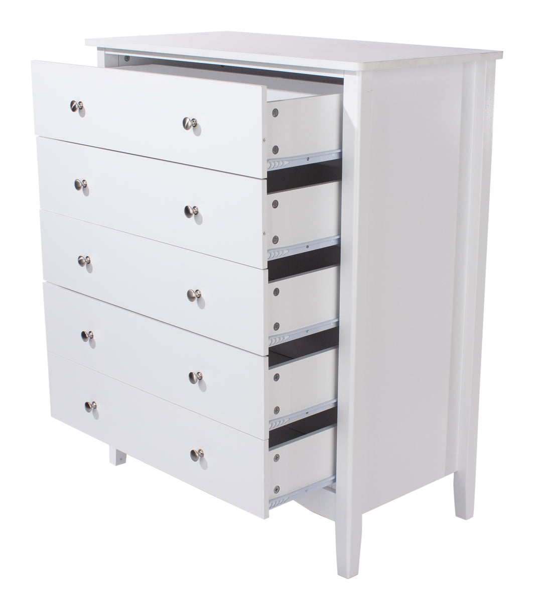 Como White 5 Drawer Chest White  (DHD) Image 4