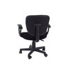 Loft Home Office Study Chair In Black Fabric & Black Base Black  (DHD) Image 3