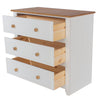 Capri 3 Drawer Chest White Antique Waxed Pine (DHD) Image 4