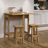 Corona Breakfast Drop Leaf Table & 2 Stools Set Antique Waxed Pine  (DHD) Image 6