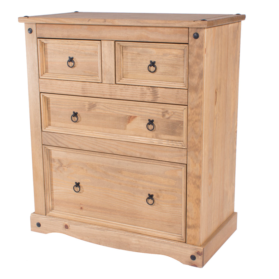 Corona 2+2 Drawer Chest  Antique Waxed Pine  (DHD) Image 1