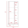 Dallas Bookcase Display Unit White Carbon Grey Oak (DHD) Image 7