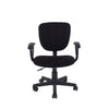Loft Home Office Study Chair In Black Fabric & Black Base Black  (DHD) Image 2