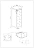Nairn White 5 Drawer Narrow Chest Of Drawers White  (Self Assembly) (DHD)
