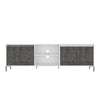 Dallas Ultra Wide Tv Rack With 4 Doors White Carbon Grey Oak (DHD) Image 2