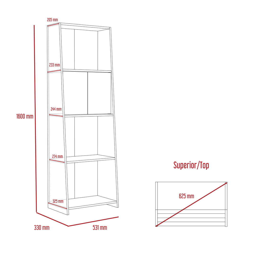 Dallas Bookcase With Doors White Carbon Grey Oak (DHD) Image 5