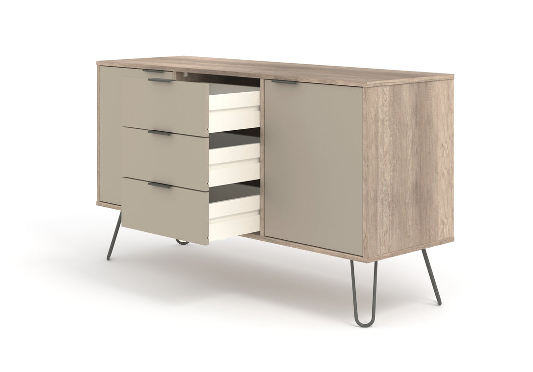 Augusta Driftwood Medium Sideboard With 2 Doors, 3 Drawers Driftwood  Calico (DHD) Image 4