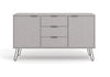 Augusta Grey Medium Sideboard With 2 Door, 3 Drawers Grey   (DHD) Image 2