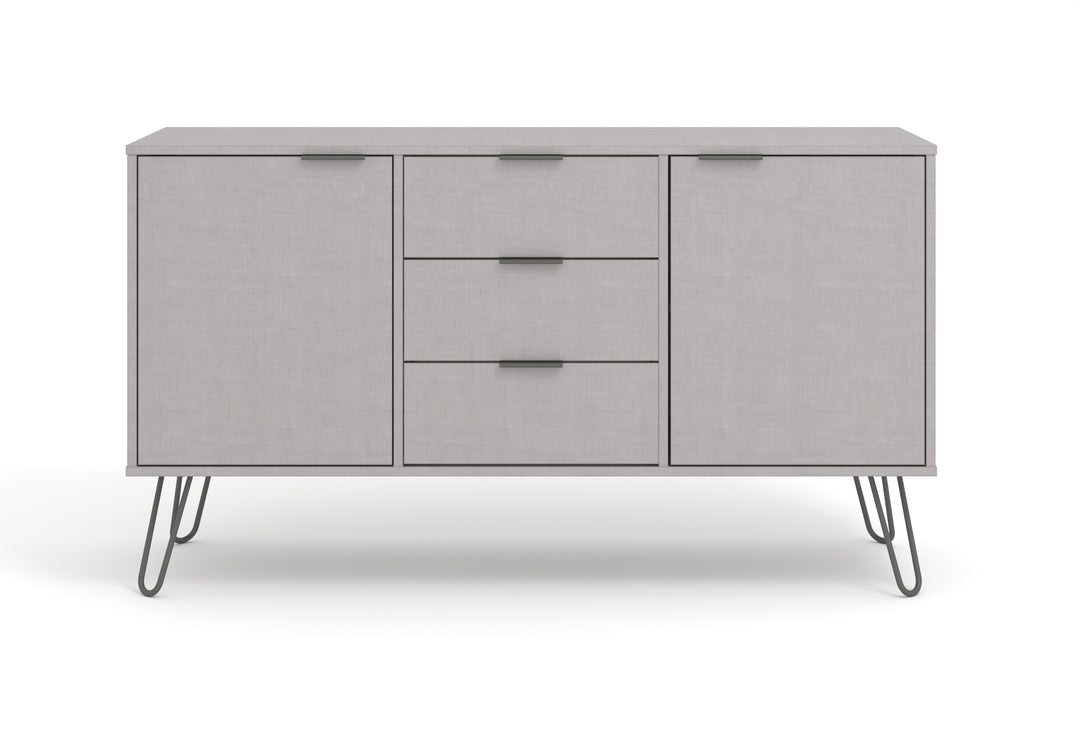 Augusta Grey Medium Sideboard With 2 Door, 3 Drawers Grey   (DHD) Image 2