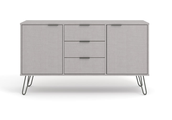Augusta Grey Medium Sideboard With 2 Door, 3 Drawers Grey   (DHD) Image 2