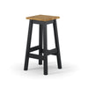 Corona Black Live Edge High Breakfast Stools (Pair) Black Antique Waxed Pine (DHD) Image 1