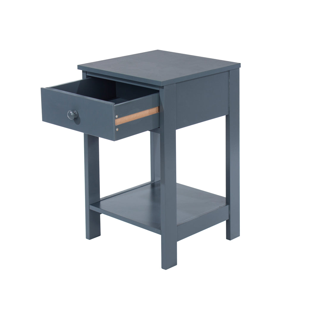 Options Blue Shaker, 1 Drawer Petite Bedside Cabinet Blue  (DHD) Image 4