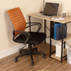 Loft Home Office Study Chair With Arms, Orange Mesh Back, Black Fabric Seat & Black Base Black Orange (DHD) Image 4