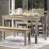 Linea Linea 1500Mm Rectangular Dining Table Grey Antique Waxed Pine (DHD) Image 2