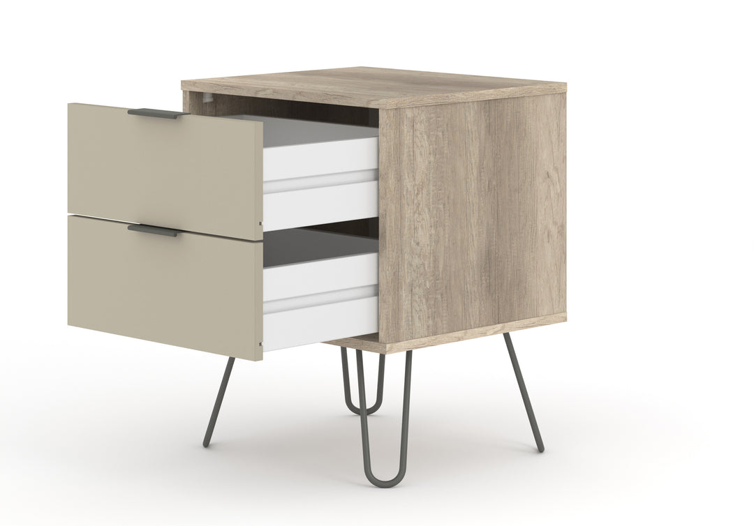 Augusta Driftwood 2 Drawer Bedside Cabinet Driftwood  Calico (DHD) Image 4