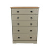 Corona Classic 5 Drawer Chest Of Drawers Grey Antique (Self Assembly) (DHD)