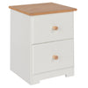 Colorado 2 Drawer Petite Bedside Cabinet Soft White Oak (DHD) Image 3